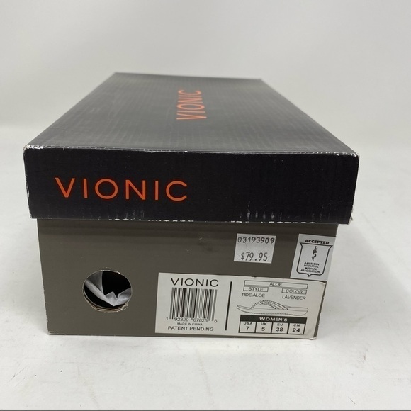 Vionic Tide Aloe flip flop sandals Lavender - Picture 7 of 8